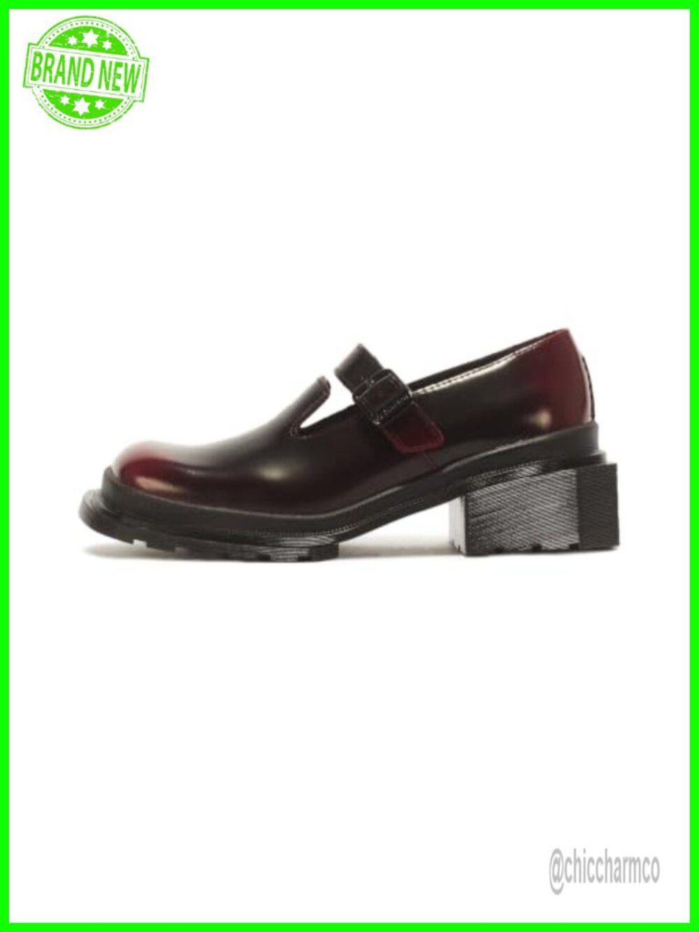 Dr. Martens Maybole Mary Jane Leather Square Toe Block Heel Pumps